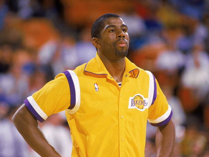 Magic Johnson Los Angeles Retro Vintage Basketball Sport Wall Art Print Poster