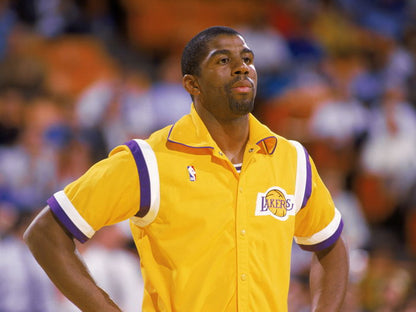 Magic Johnson Los Angeles Retro Vintage Basketball Sport Wall Art Print Poster