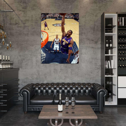 Black Mamba Slam Dunk Los Angeles Basketball Sport Wall Art Print Poster