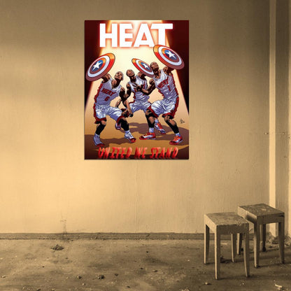Big Three Art Artwork Basketball Sport Wall Art Print Poster