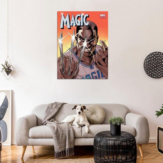 Dwight Howard Cool Magic Art Basketball Sport Wall Art Print Poster