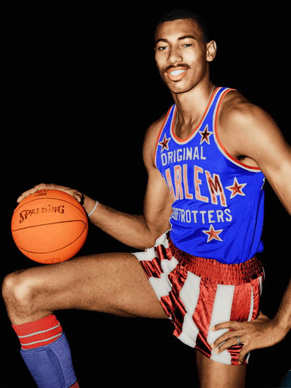 Wilt Chamberlain Harlem Globetrotters Retro Legend Vintage Basketball Sport Wall Art Print Poster