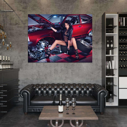 Frizzi Arnold Girl Hot Sexy Babe Woman Car Miss Tuning Wall Art Print Poster