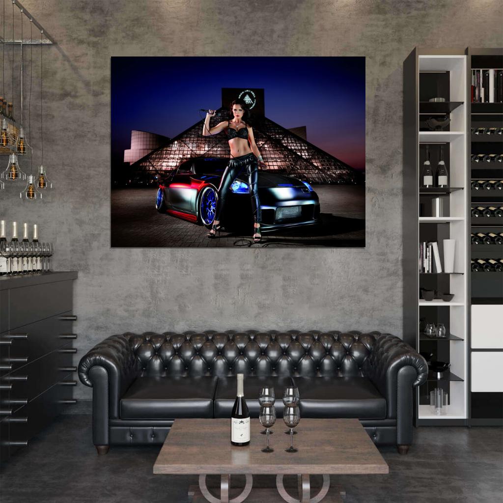 Kristin Zippel Hot Sexy Babe Woman Car Miss Tuning Wall Art Print Poster