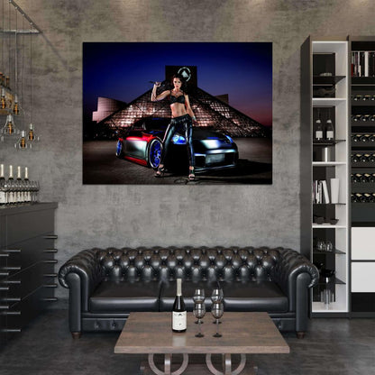 Kristin Zippel Hot Sexy Babe Woman Car Miss Tuning Wall Art Print Poster