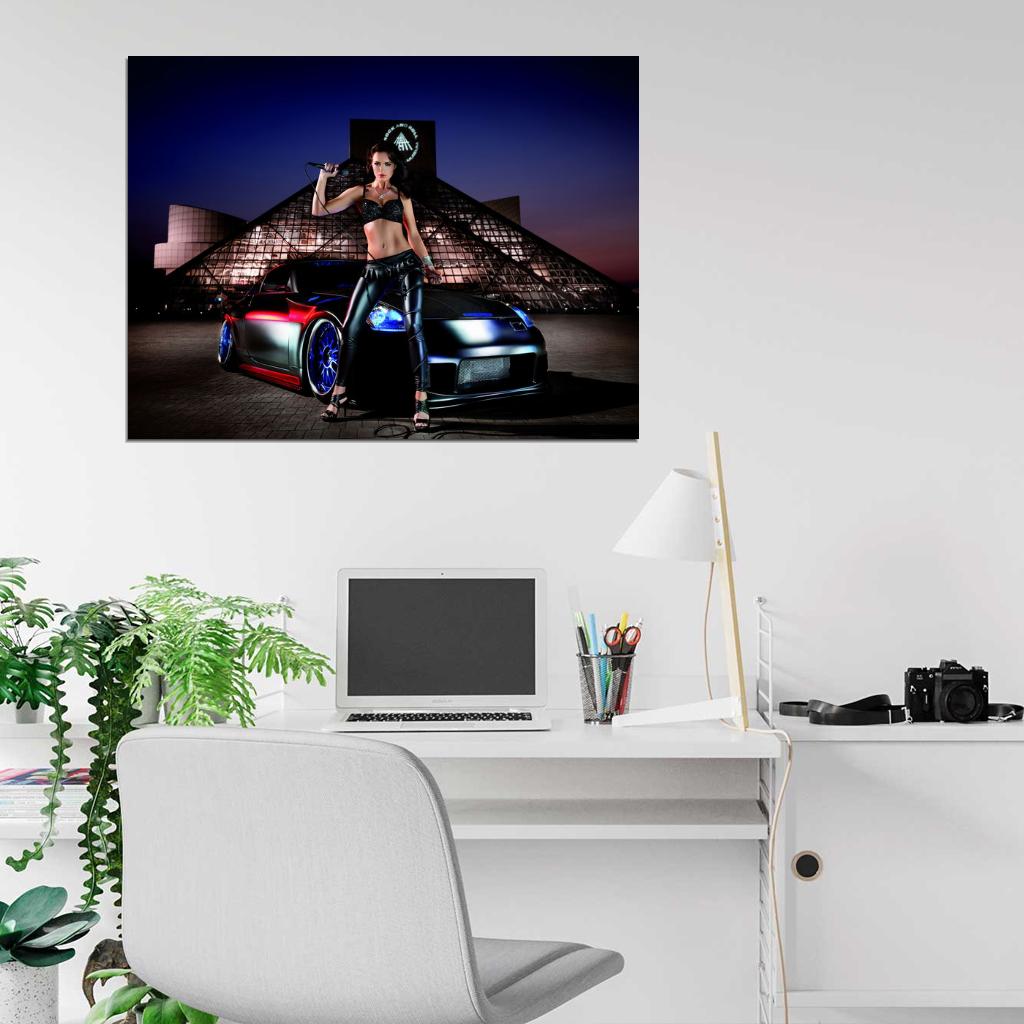Kristin Zippel Hot Sexy Babe Woman Car Miss Tuning Wall Art Print Poster