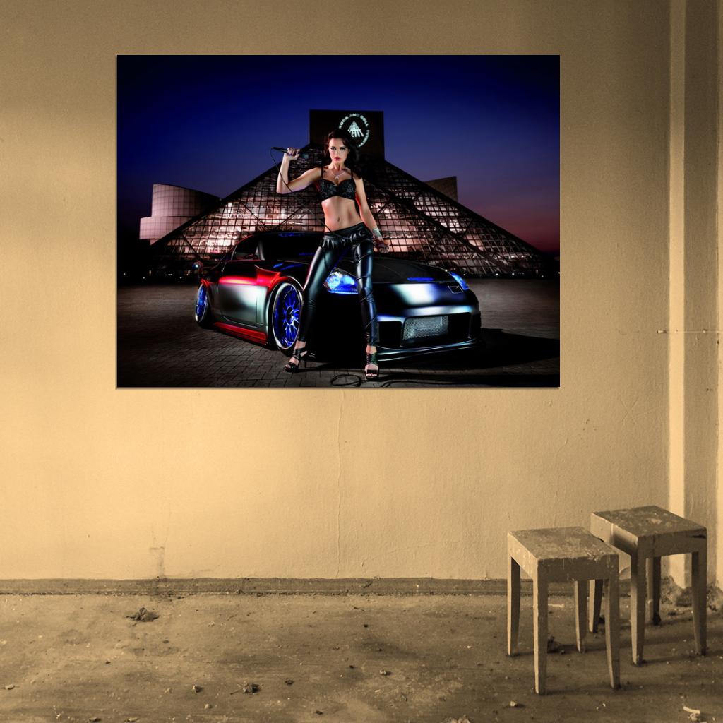 Kristin Zippel Hot Sexy Babe Woman Car Miss Tuning Wall Art Print Poster