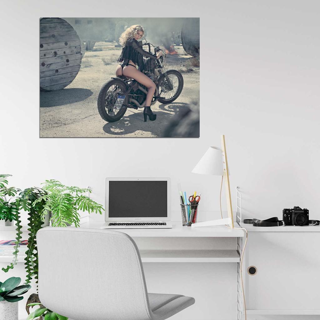 Leonie Hagmeyer-Reyinger Butt Hot Sexy Babe Woman Bike Miss Tuning Wall Art Print Poster