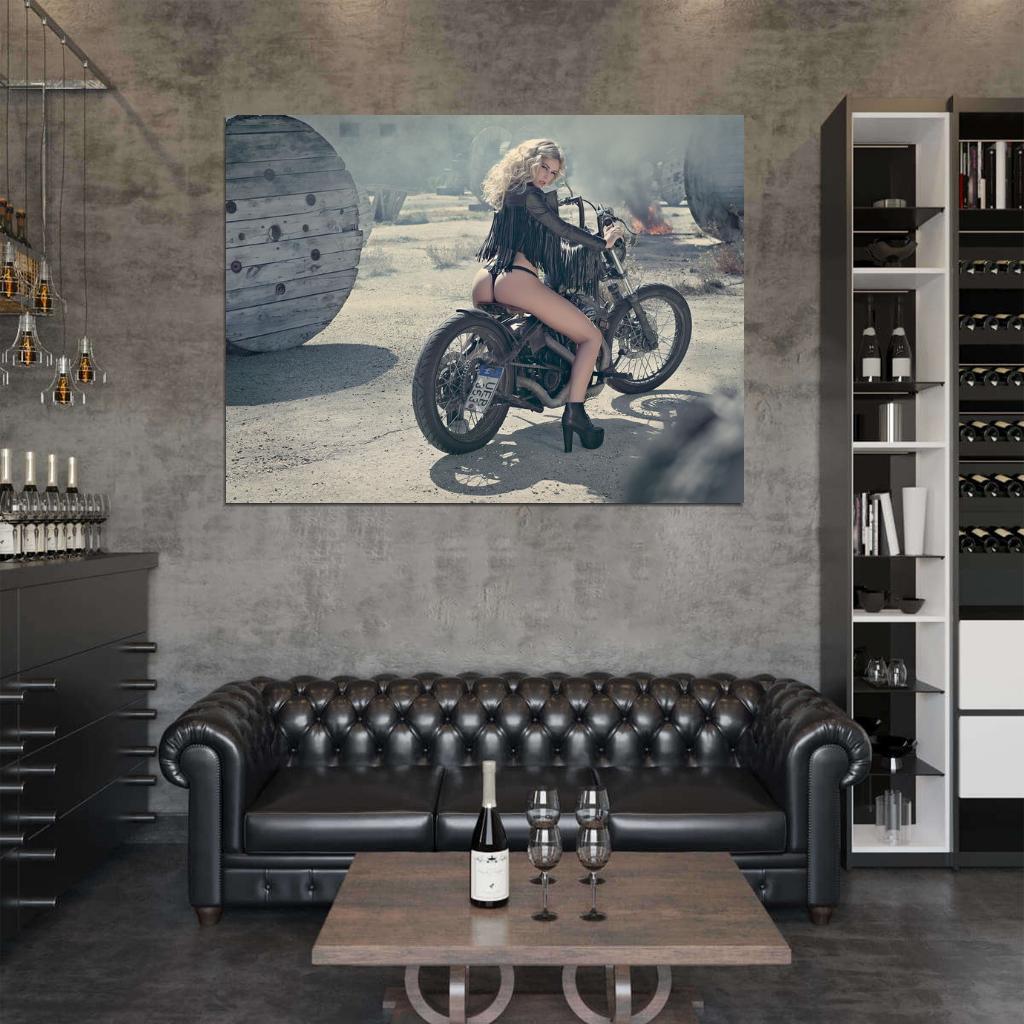 Leonie Hagmeyer-Reyinger Butt Hot Sexy Babe Woman Bike Miss Tuning Wall Art Print Poster