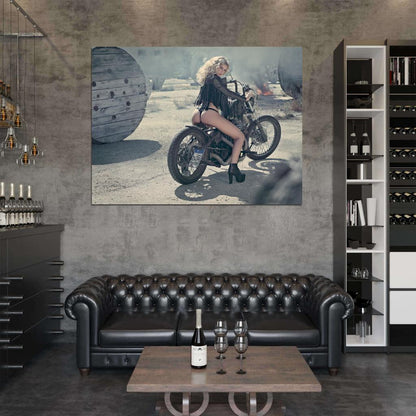 Leonie Hagmeyer-Reyinger Butt Hot Sexy Babe Woman Bike Miss Tuning Wall Art Print Poster