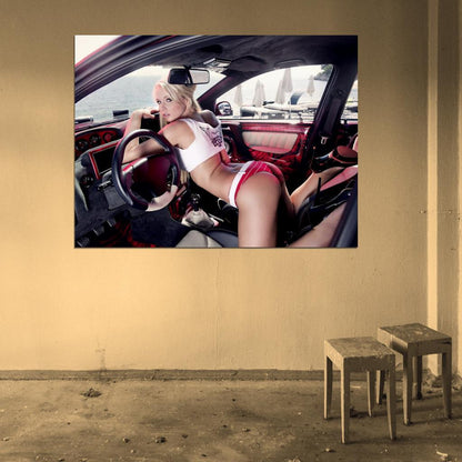Mandy Lange Butt Hot Sexy Babe Woman Car Miss Tuning Wall Art Print Poster