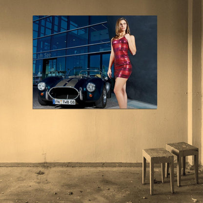 Silvia Hauten Cobra Hot Sexy Babe Woman Car Miss Tuning Wall Art Print Poster