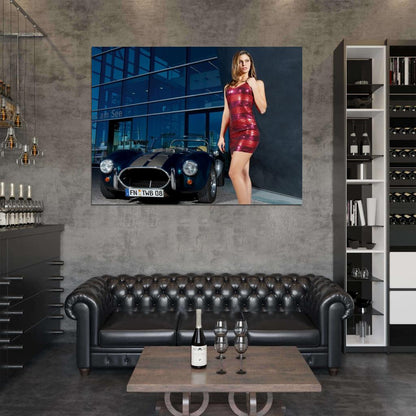Silvia Hauten Cobra Hot Sexy Babe Woman Car Miss Tuning Wall Art Print Poster