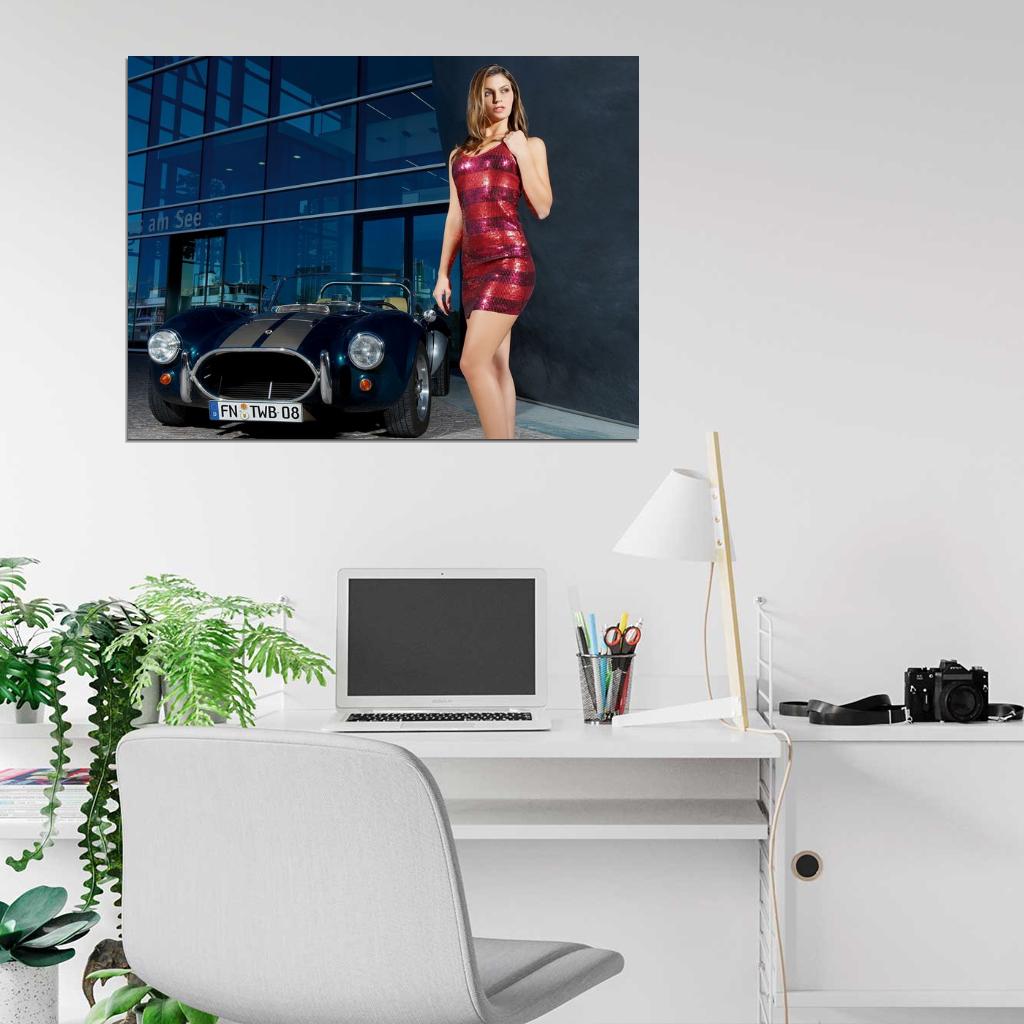 Silvia Hauten Cobra Hot Sexy Babe Woman Car Miss Tuning Wall Art Print Poster