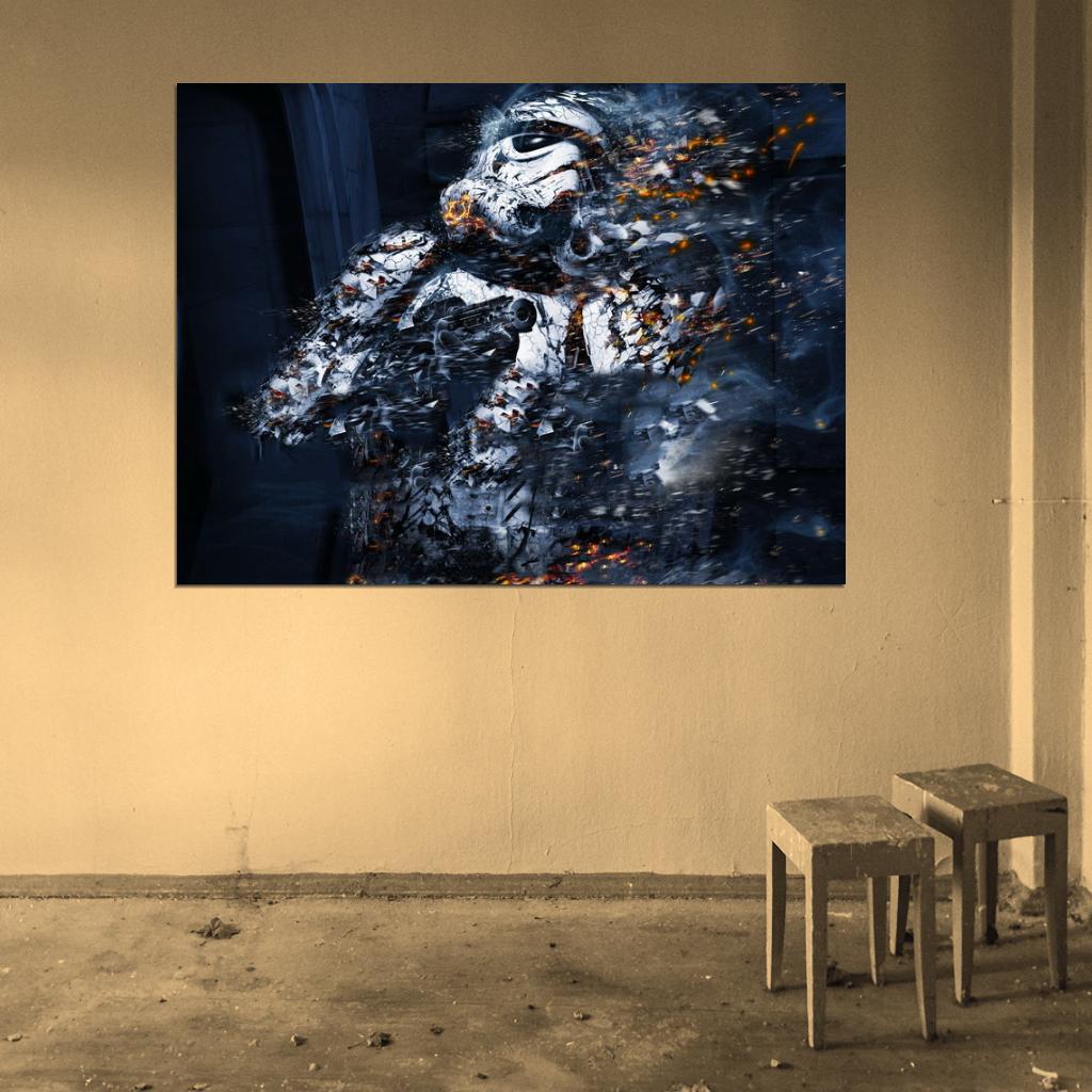 Stormtrooper Blast Star Wars Art Wall Art Print Poster