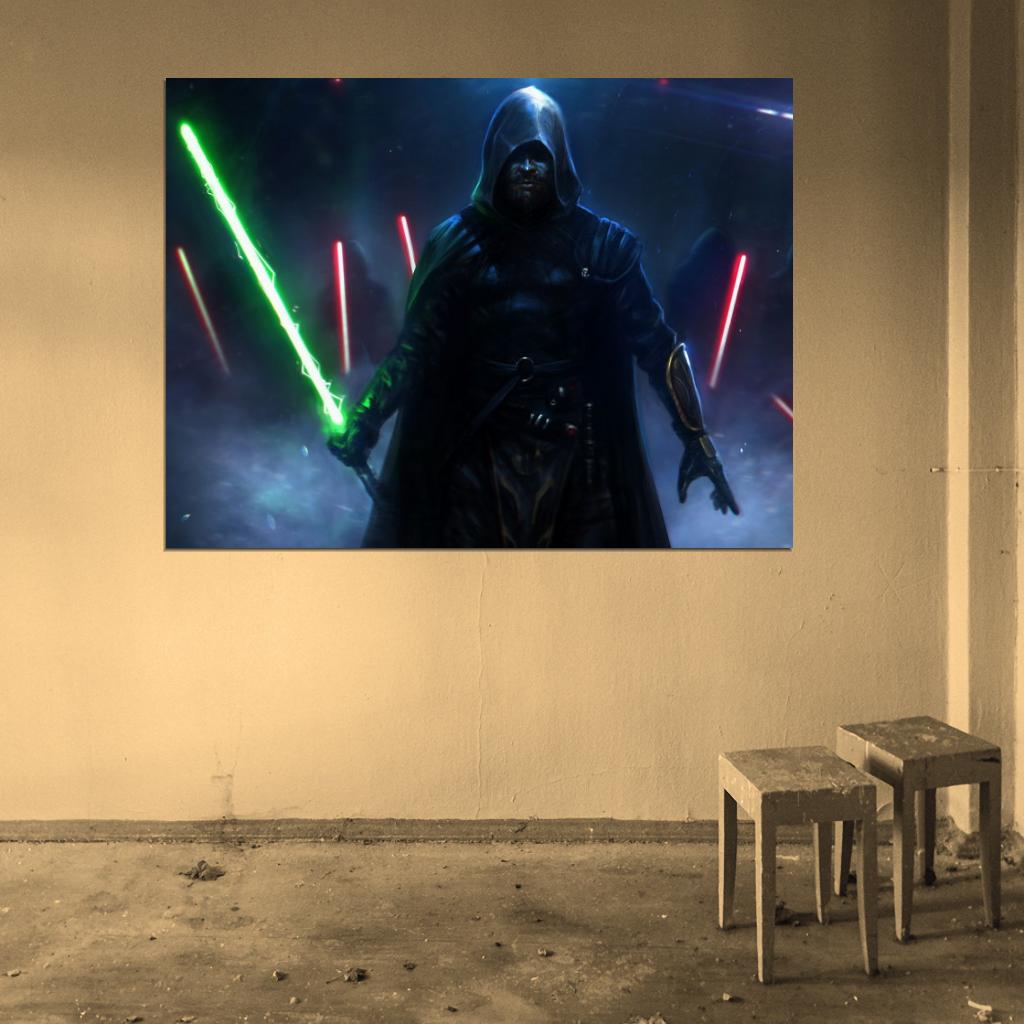 Jedi Sith Lightsaber Force Star Wars Art Wall Art Print Poster