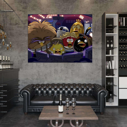 Characters Angry Birds Star Wars Art Wall Art Print Poster