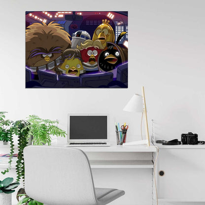 Characters Angry Birds Star Wars Art Wall Art Print Poster