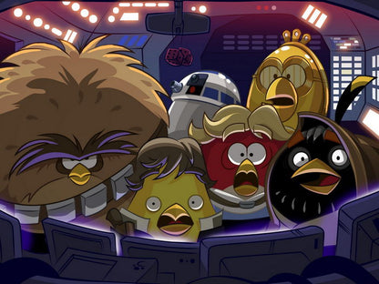 Characters Angry Birds Star Wars Art Wall Art Print Poster