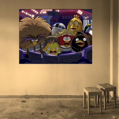 Characters Angry Birds Star Wars Art Wall Art Print Poster