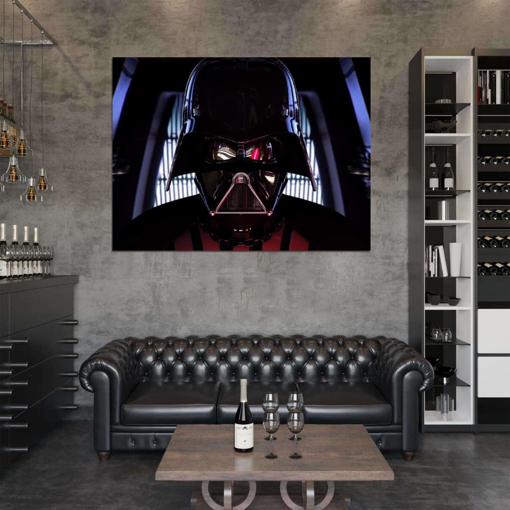 Darth Vader Sith Force Lightsaber Mask Reflections Star Wars Art Wall Art Print Poster