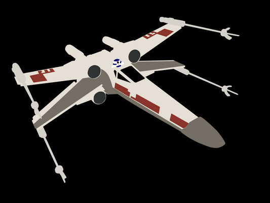 X-wing Starfighter Artwork Minimal Star Wars Art Wall Art Print Poster
