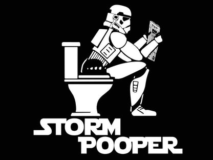 Stormtrooper Funny Cool Artwork Newspaper Toilet Star Wars Art Wall Art Print Poster