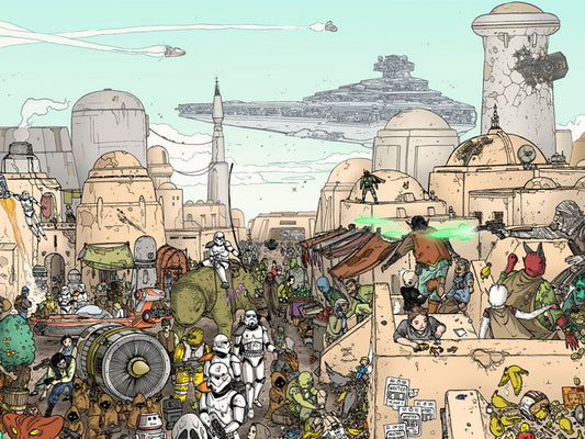 All Characters Part2 Mos Eisley Tatooine Amazing Star Wars Art Wall Art Print Poster