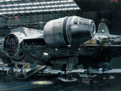 Millennium Falcon Hangar Ship Star Wars Art Wall Art Print Poster