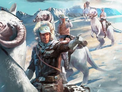 Rebel Patrol Tauntauns Hoth Planet Painting Star Wars Art Wall Art Print Poster
