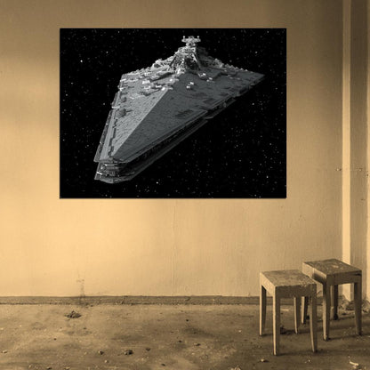 Imperial II-class Star Destroyer Space Star Wars Art Wall Art Print Poster