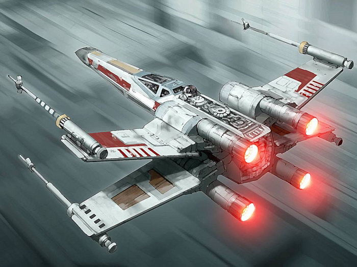 X-wing Starfighter Painting Artwork Star Wars Art Wall Art Print Poster