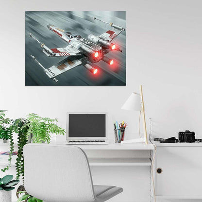 X-wing Starfighter Painting Artwork Star Wars Art Wall Art Print Poster