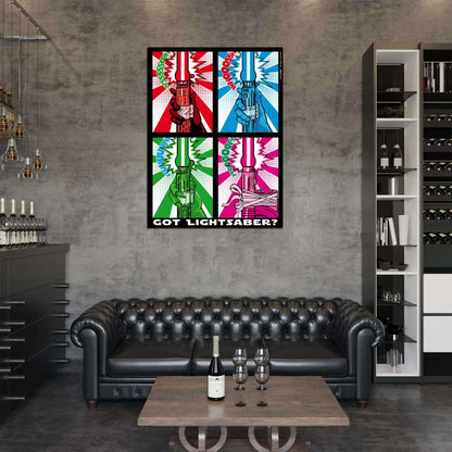 Lightsabers Cool Funny Sith Jedi Star Wars Art Wall Art Print Poster