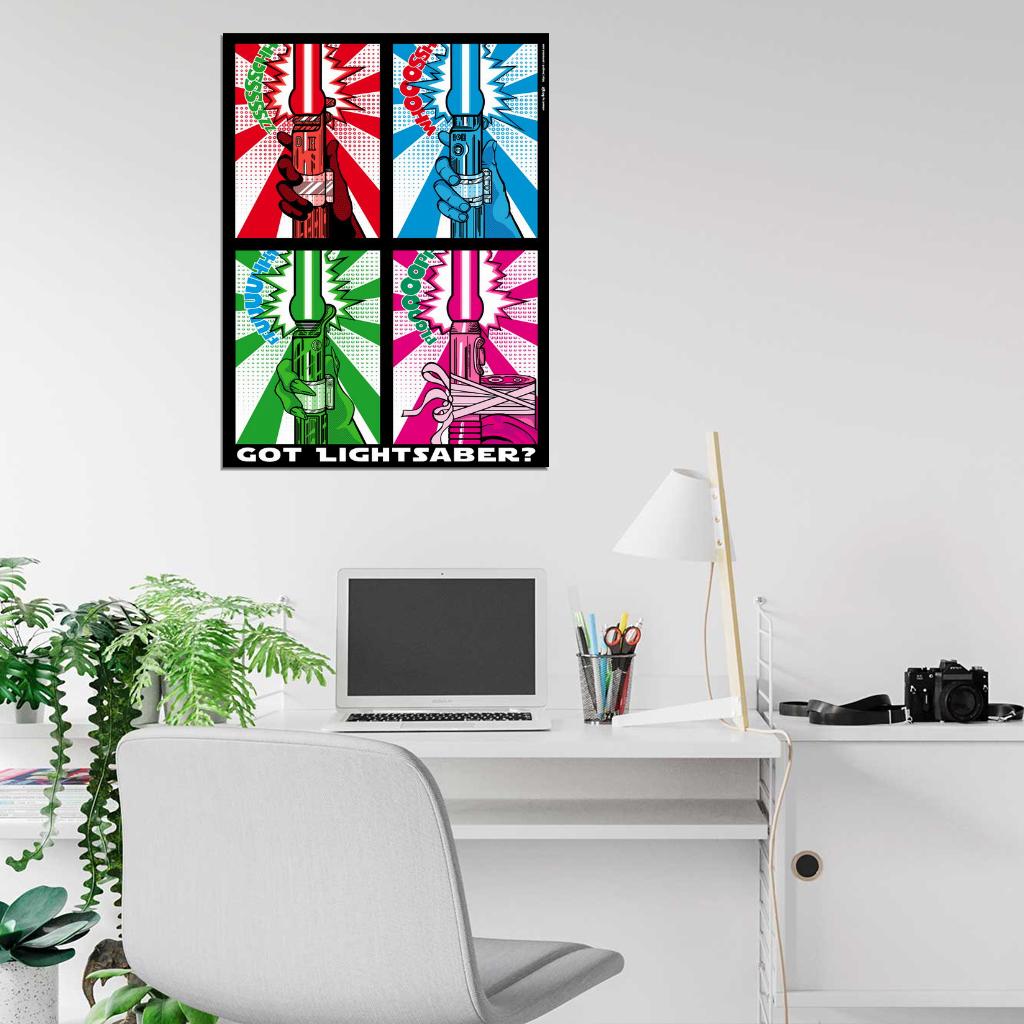 Lightsabers Cool Funny Sith Jedi Star Wars Art Wall Art Print Poster