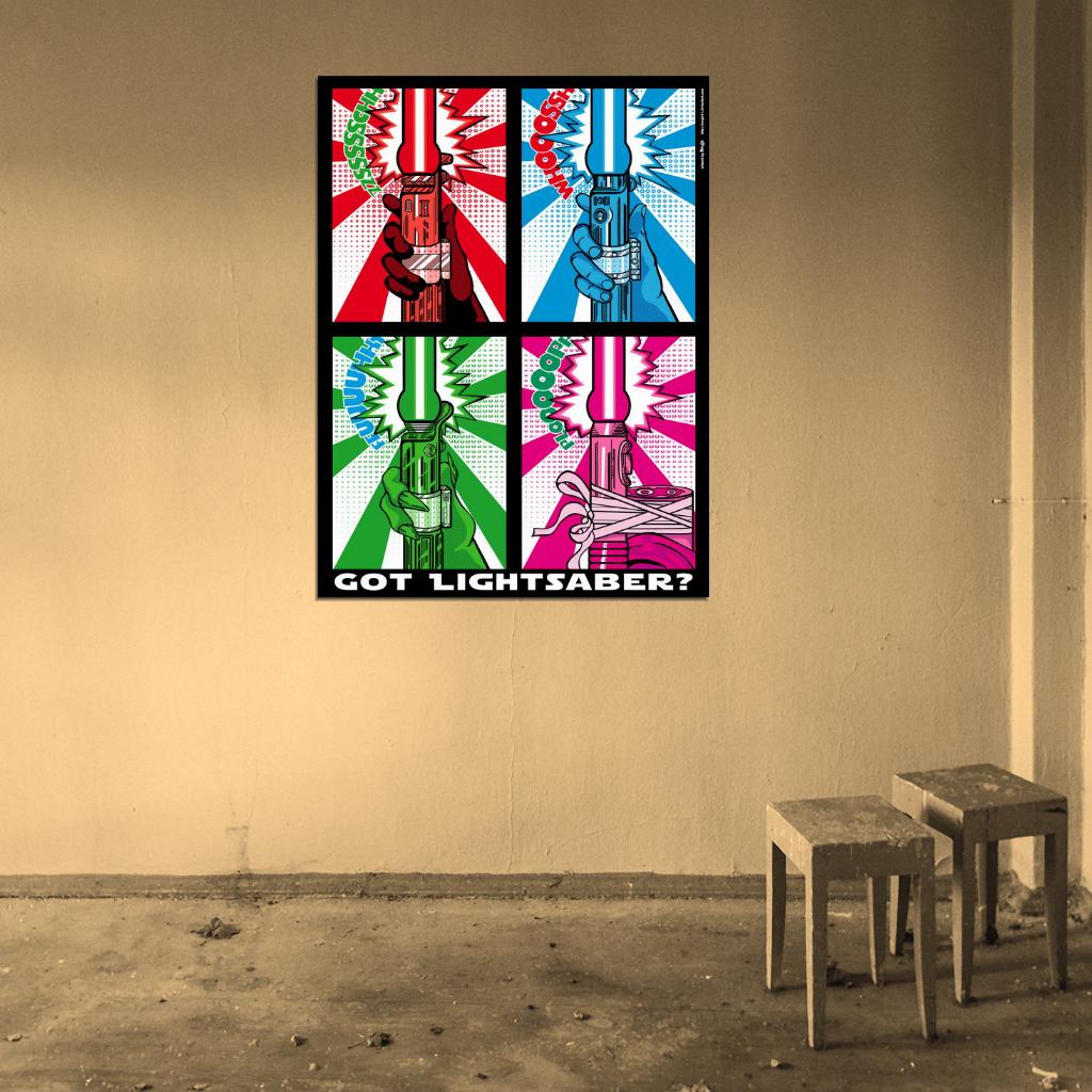 Lightsabers Cool Funny Sith Jedi Star Wars Art Wall Art Print Poster