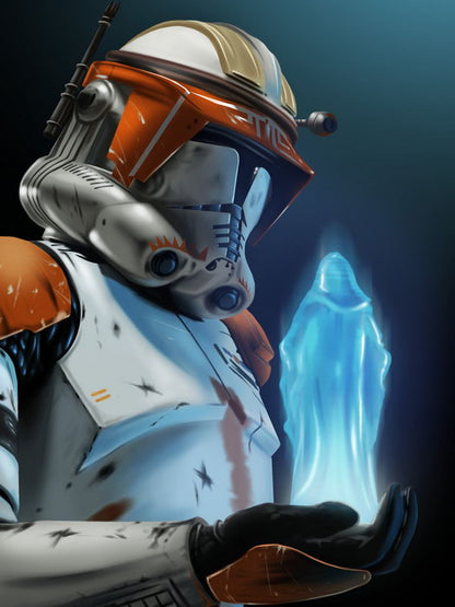 Order 66 Emperor Palpatine Hologram Communicator Clone Star Wars Art Wall Art Print Poster