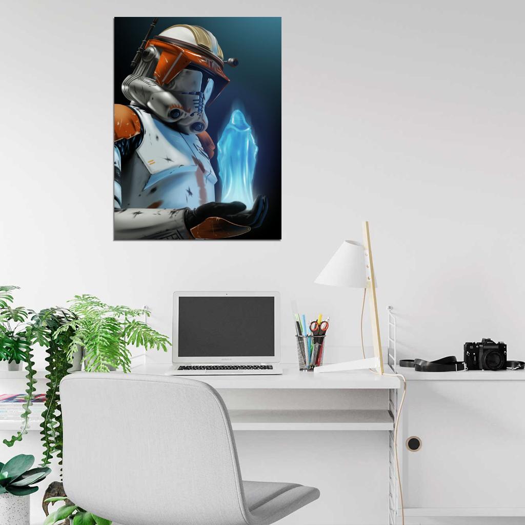 Order 66 Emperor Palpatine Hologram Communicator Clone Star Wars Art Wall Art Print Poster
