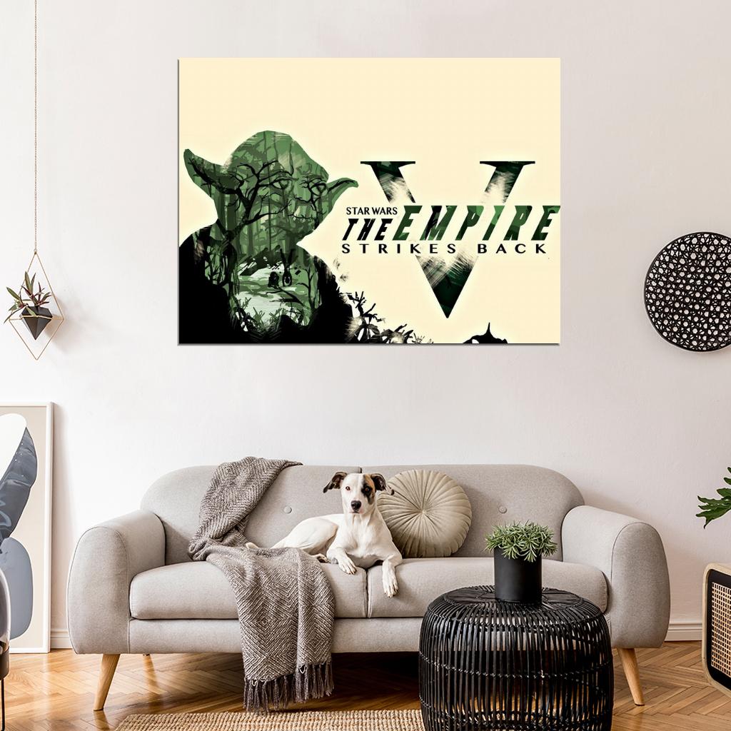 The Empire Strikes Back Master Yoda Dagobah Star Wars Art Wall Art Print Poster
