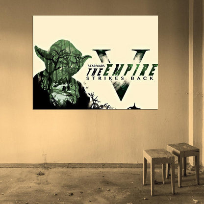 The Empire Strikes Back Master Yoda Dagobah Star Wars Art Wall Art Print Poster
