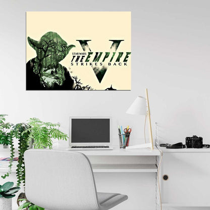 The Empire Strikes Back Master Yoda Dagobah Star Wars Art Wall Art Print Poster