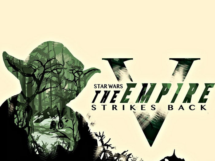 The Empire Strikes Back Master Yoda Dagobah Star Wars Art Wall Art Print Poster