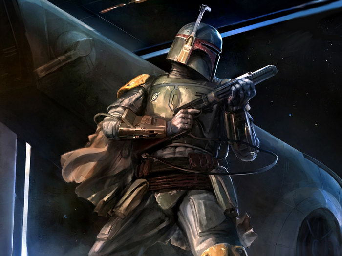 Boba Fett Amazing Painting Artwork Weapon Star Wars Art Wall Art Print Poster