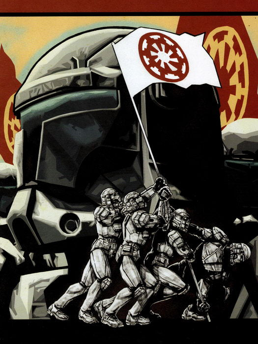 Clone Republic Commando Delta Squad Flag Star Wars Art Wall Art Print Poster