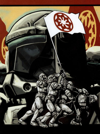 Clone Republic Commando Delta Squad Flag Star Wars Art Wall Art Print Poster