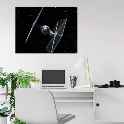 TIE Fighter Starfighter Space Star Wars Art Wall Art Print Poster