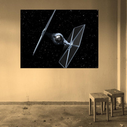 TIE Fighter Starfighter Space Star Wars Art Wall Art Print Poster