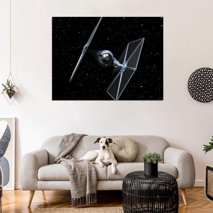 TIE Fighter Starfighter Space Star Wars Art Wall Art Print Poster