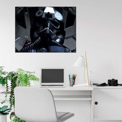 TIE Fighter Pilot Painting Artwork Star Wars Art Wall Art Print Poster