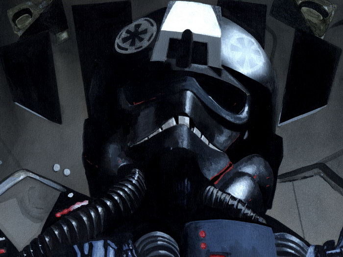 TIE Fighter Pilot Painting Artwork Star Wars Art Wall Art Print Poster